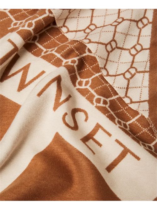 Stola in panno jacquard con logo TWINSET | TO5060/12538